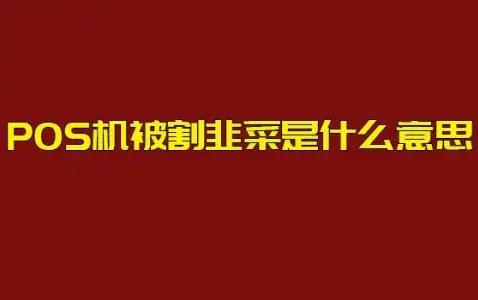 POS機(jī)代理商被割韭菜的幾種類型（代理商要謹(jǐn)慎行事）